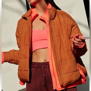 Free People Pippa Packable Puffer Jacket in Toasted Coconut 🥥🧡🤎
